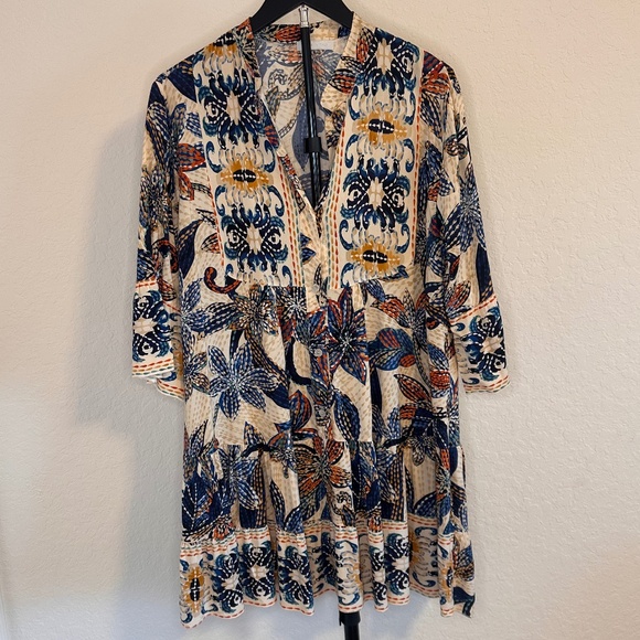 Patchington, 3/4 Sleeve Loose Fitting Button Down Dress, OS - Picture 5 of 9